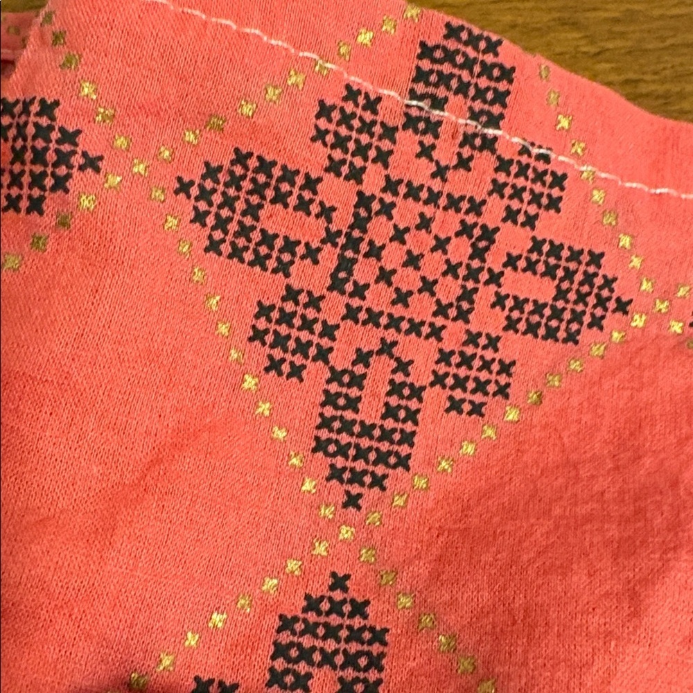 1990s Dead Stock Bohemian Patchwork Red & Pink A Line Skirt XS/Small 0-4 Woman’s - Picture 14 of 17